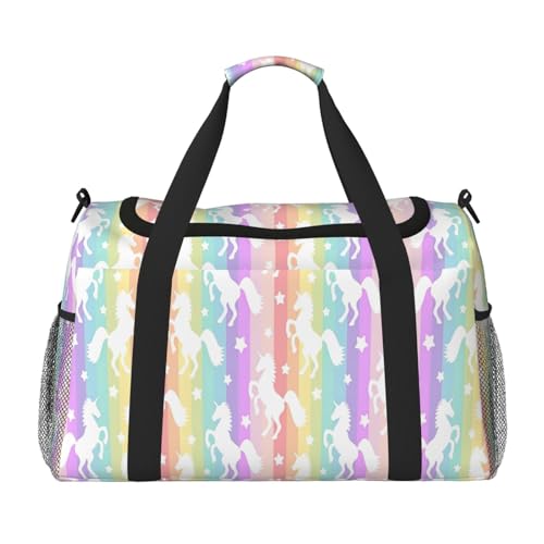 Bolsa de viaje de unicornios plegable para tus días de playa y gimnasio