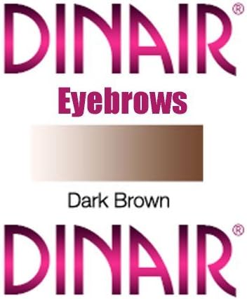 DINAIR AIRBRUSH MAKEUP EYEBROWS and EYE LINER - 1 Bottle DARK BROWN .25oz.