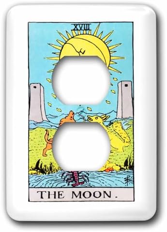 3dRose lsp_62441_6 Tarot The Moon Card 2 Plug Outlet Cover image 5