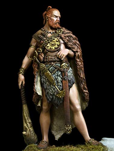 Figura Guerrera Europa Antigua 1/24 75mm Resina Sin Pintar miniatura 1