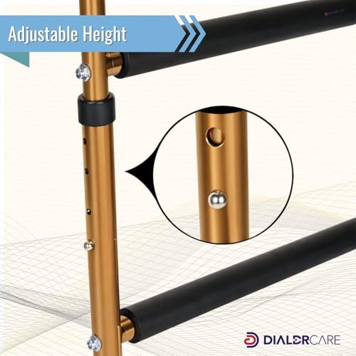 Image of DIALDRCARE Silver Chair Stand Assist for Seniors | Safe & Portable Standing Support | Medical, Mobility & Disability Equipment | Anti-Slip & Foam-Padded Handles