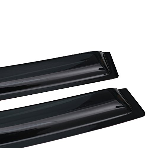 Lightronic Wv94101 Outside-Mount Side Window Visor Deflector Rain Guard, Dark Smoke Shatterproof, 4-Pieces Set For 2009-2018 Dodge Ram 1500 Quad Cab, 2019-2023 Ram 1500 Classic Quad Cab #TOP6