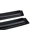 Lightronic Extra Durable Outside-Mount Auto Vent Window Visor, Fits 2012-2015 Honda Civic Coupe (2-Doors), UV Protection Rain Guard, Original Wind Deflector, No-Drill Easy Install, Dark Smoke, 2-Pcs