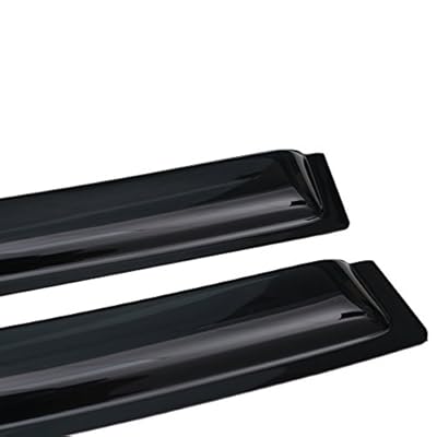 Lightronic Extra Durable Outside-Mount Auto Vent Window Visor, Fits 2012-2015 Honda Civic Coupe (2-Doors), UV Protection Rain Guard, Original Wind Deflector, No-Drill Easy Install, Dark Smoke, 2-Pcs