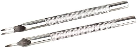 Vktech Stainless Steel1 2 4 6 Prong Diamond Chisel Leather Craft Tools Hole Punch Tool Set DIY