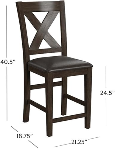 Miniatura 3 de Hillsdale Furniture Spencer - Taburetes de comedor, juego de 2, color espresso oscuro (cepillo de alambre)