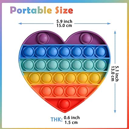 Image of LITTLEMORE Pop it Set (Pack of 3) Jumbo Unicorn Pop it Fidget Toy, Kids Toys, Pop Bubble Fidget Toys Big Size �136 Bubbles - (Multicolor) (As per Availability) (Big Unicorn)