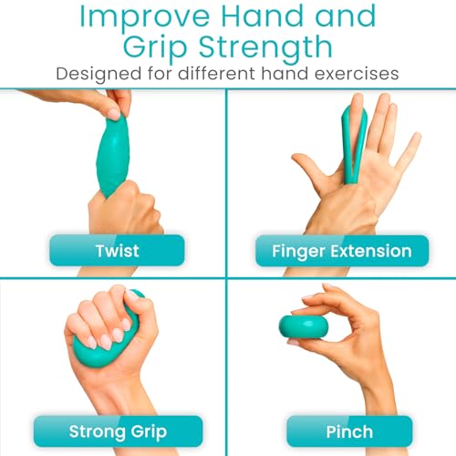 Vive Therapy Putty, Occupational Hand Tools (2 Pack) - Sensory Stress Relief - for Physical Exercise, Finger Pain, Grip Strength, Rehab, Arthritis, Adults, Forearms, Fidgeting, Motor Skills - Thumbnail 5