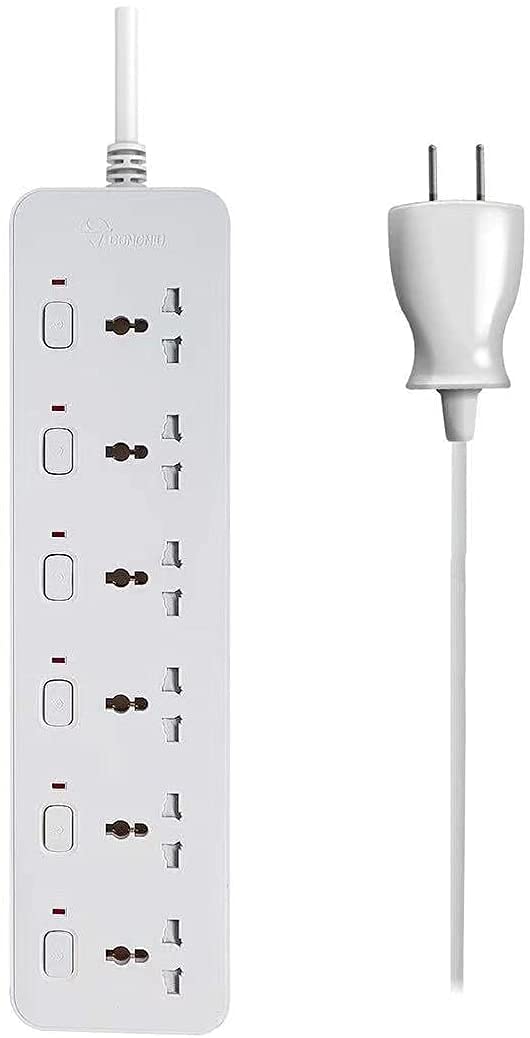 GONGNIU Universal Power Socket, AC 220-240V Surge Protector with Separate Switch Control Power Strip for Family Travel and Group Trave (Middle)