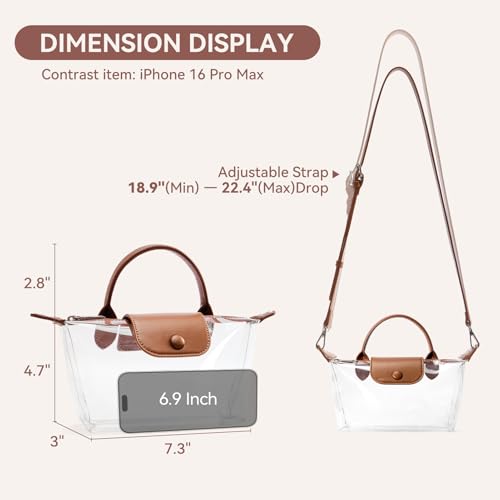 BOSTANTEN Clear Bag for Stadium Approved Small Crossbody Purse Handbags for Concerts Sports Events4