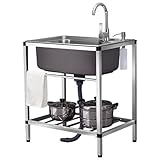 4. Drainage efficace : Ce d'évier de cuisine est équipé d'un dispositif de drainage efficace qui évacue rapidement l'eau, garantissant une cuisine propre et ordonnée. La conception de drainage du acier inoxydable 304 évier aide à prévenir les obstructions, assurant une utilisation sans souci.