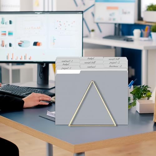 SUNEE File Folders Letter Size Gray, 100 Pack Manilla Folders 8.5 x 11 1/3-Cut Tabs, Colored File Folders Office Home School for Documents Files Paper - Image 7