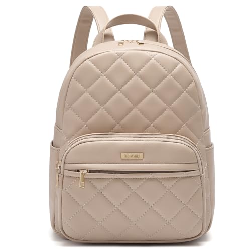 Image of Marvolia Mini Backpack Vegan Leather Small Backpack, Khaki | Fashion Backpack Purse, For Women, For Travel Work Shopping