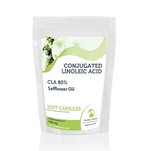 Conjugated Linoleic Acid 1000mg CLA 80% 180 Soft Capsules: UK-Made Health Supplements and Vitamins for Weight Management, Muscle Support, and Enhanced Metabolism