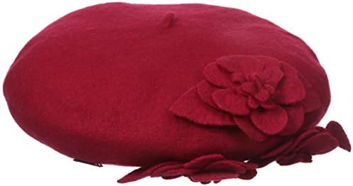 Betmar Women's Flower Beret - red - One 