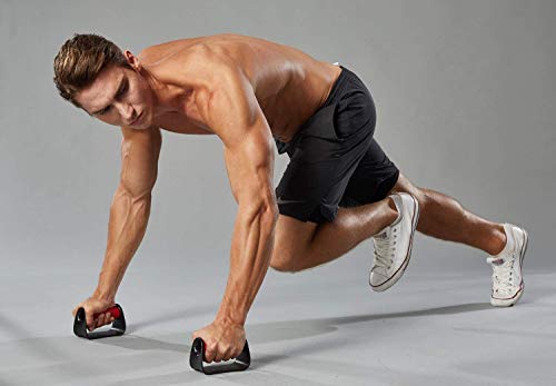 Feishibang Pushup Handles For Floor Board Portable Push Up Bars For People Fitness Home Workout Equipment , Colour Red #TOP1