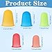 5Pcs Rubber Fingers Tips for Sorting Paper Thimbles for Hand Sewing Rubber Finger Gripper Protectors for Knitting Hand Embroidery Fingertip Grips Cover for Paperwork Counting Crafts