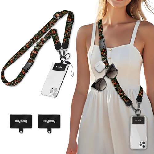 Image of Icycay Phone Lanyard Crossbody Strap Neck Adjustable Teacher Women Book | for Cell Phone Case Keys ID Badges, Anti Theft, Multifuctional, Cute Phone Holder, Travel Hiking Essential Accessories, Gifts