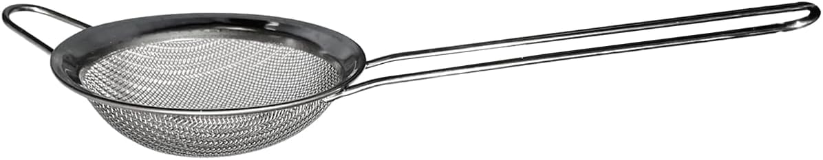 PARENCE.- Passoire à Maille Fine en Acier Inoxydable - Tamis de Cuisine de 8cm de Diamètre - Outil Essentiel pour la Cuisson et la Pâtisserie