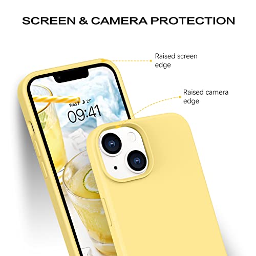 BENTOBEN Compatible with iPhone 14 Case, Liquid Silicone Gel Rubber Bumper Microfiber Lining Hard Back Shockproof Protective Phone Cover for iPhone 14 6.1",Yellow by BENTOBEN - Used condition - Image 3