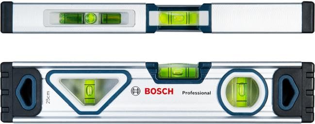 Bosch Professional Su terazisi 25 cm mıknatıs sistemli, çepeçevre okunabilir, alüminyum gövde, sağlam uç kapakları