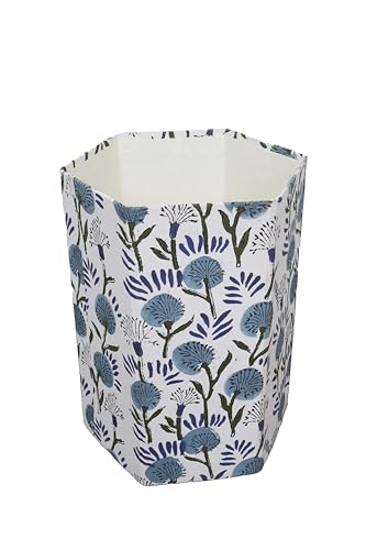 Image of Generic 3.3 Gallon Cotton Hand Block Printed Paper Waste Basket |Small Decorative Trash Can for Housewarming Gifts in Living Room, Bedroom, Bathroom | Eco-Friendly, Plastic-Free (1, MULTI COLOR)