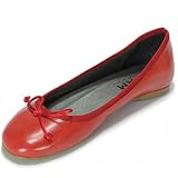  Francesita Piel con Lazo para Niña. Sabrina Llana. Forro Piel. Tacón mínimo. Marca Jam. Fabricado en Elche España. Zapato Vestir y Ocasiones Fomales. Rojo Talla 30