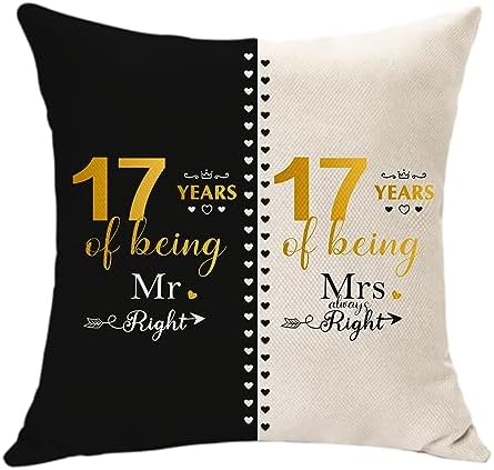 Gifts for Dad Mum 40th Wedding for Her Him Cushion Cover Happy 40th Anniversary for Aunt Uncle 40 Years of Marriage for Husband Wife Grandma Grandad Couple Valentines Gifts (40 Years)