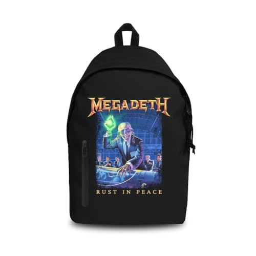 Rocksax Mochila gráfica Megadeth – Rust In Peace, Preto, One Size, Mochila
