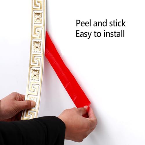 BINTING Linha de acabamento de parede 3d, borda de papel de parede autoadesivo removível, 3m de comp