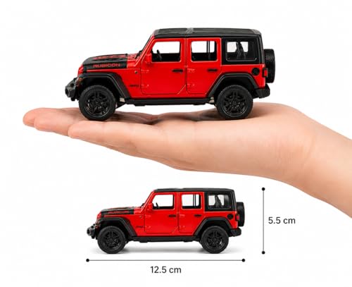 Image of Amisha Gift Gallery Car Toy for Kids Queens 70 Toy Model Fiat Openable Doors & Pull Back Action (Rubicon)