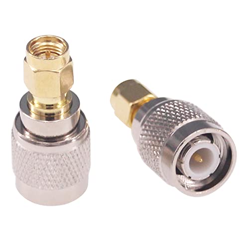 4 piezas adaptador coaxial TNC macho a SMA macho miniatura 3