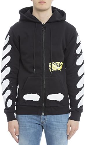Off-White Men's 0MBB005S171920231001 White/Black Cotton Sweatshirt