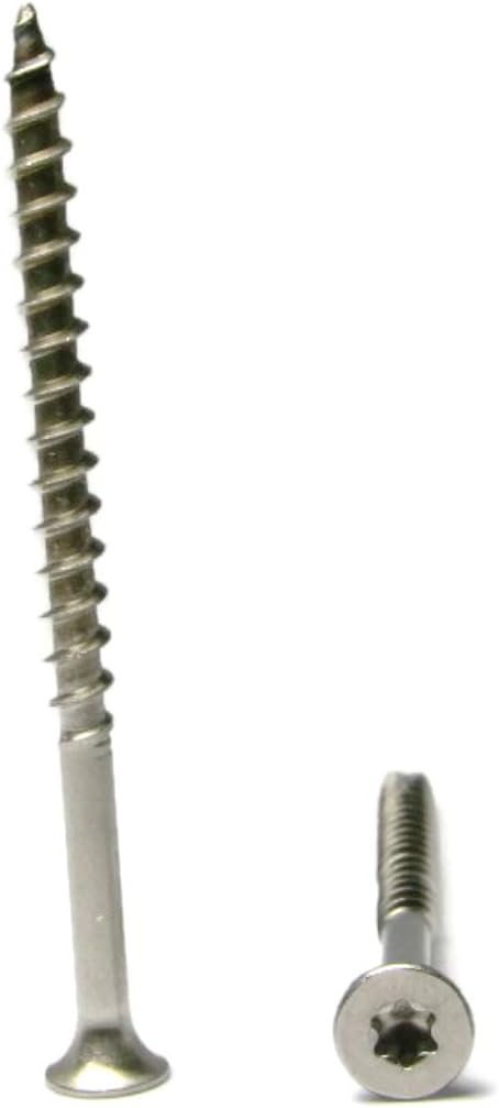 Star Drive Deck Screws 316 Stainless Steel Bugle Head Type 17 Point - #8 x 1-5/8" Qty 250