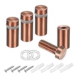 Caracteristiques: Les supports sont en acier inoxydable 304 avec finition brossée, anti-rouille, resistants aux rayures, a l'usure et a la corrosion, durables avec une longue duree de vie. Le support maintient le panneau acrylique ou en verre a une petite distance du mur