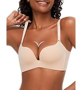 Rasback Push Up Padded Balconette Bras for Women Smoothing 1 Cup Size Add-On