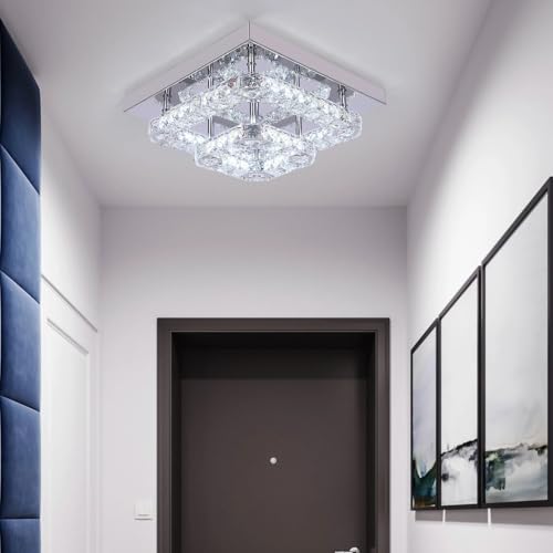 Lustre en cristal de petite taille pour plafond bas moderne