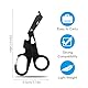 TISCH Medical Scissors, Bent Matte Titanium-Coated Stainless Steel Bandage Scissors for Doctor or Nurse, Emergency Room or Outdoor Camp (19cm) (Black)