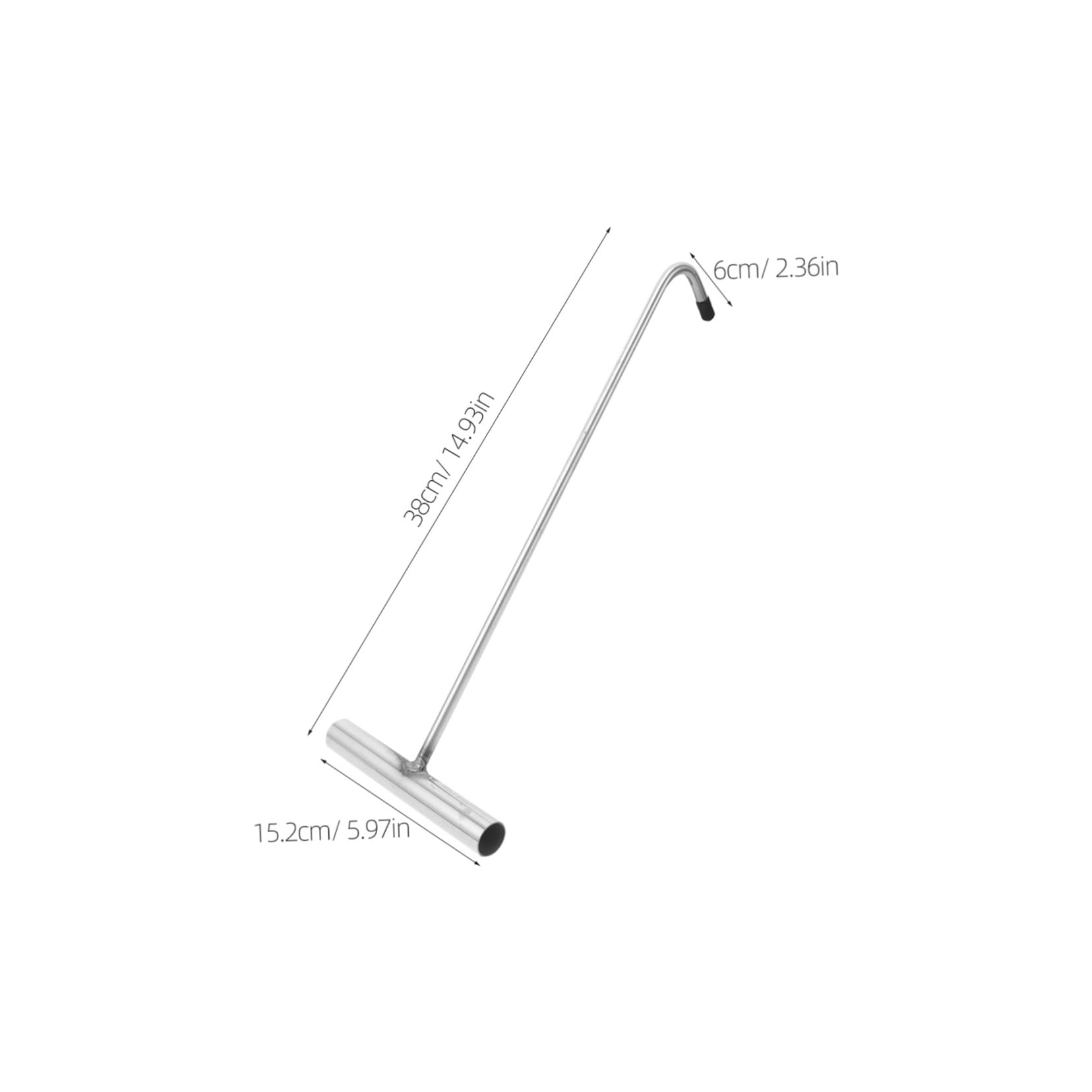 CAXUSD Stainless Steel Manhole Cover Hook Door Lifter Tool Easy to Use Hook for Outdoor Drain Cover