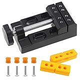 Omninmo Mini Bench Vice Clamp Mini Flat Clamp Table Jaw Drill Press Vise Opening Parallel Table Vise