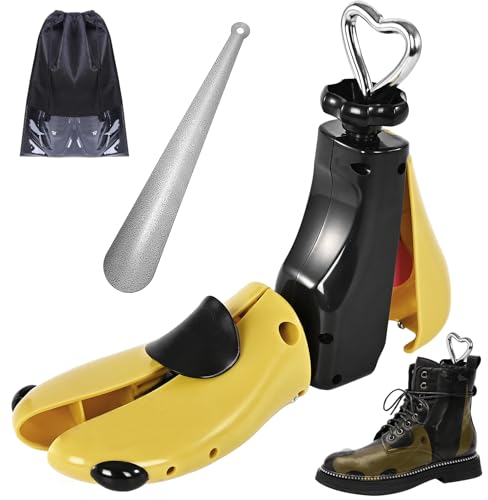eachway Shoe Stretcher Women Men Professional Boot Stretcher Adjustable Width Length for Wide Feet (S (Wm's 6-10;men's 5-9) Yellow 1pcs) by eachway - Used condition - US$22.05