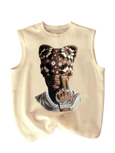Image of RoseSeek Summer Retro Graphic Tank Top Hippop Streetwear Y2K Tees