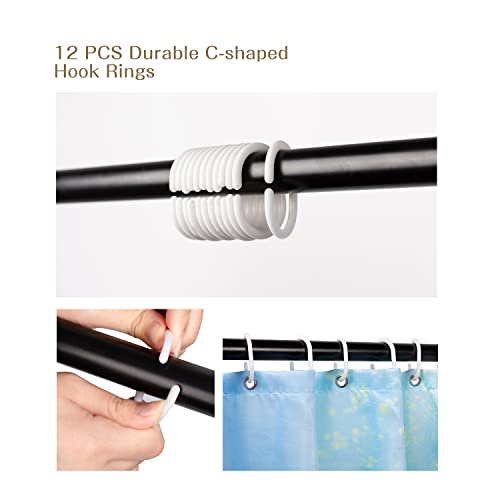 Vimorco Shower Curtain Abstract Marble, Bathroom Shower Curtain Sets With 12 Hoooks,Home Decorative Polyester Fabric Machine Washable Bathroom Accessories Curtain, 72X72 Inch (Blue Purple Marble) #TOP5