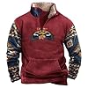Generisch 2026 Men's Sweatshirt Without Retro Print Fleece Lined Casual Long Sleeve Top Winter Comfortable Soft Fabric, Wine Red, 4XL #1