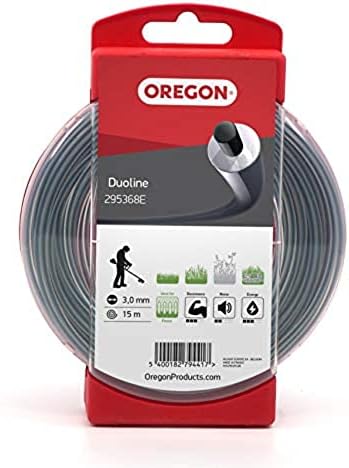 Oregon Duales Material Nylon Mähfaden 3mm, 3,0 mm x 15 m (295368E) | Für hohes Gras, Unkraut, Rasen und dichte Vegetation, Robuster Profi-Nylonfaden, Für die meisten Rasentrimmer