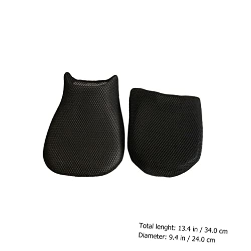Housse de selle de moto noire TOPBATHY en polyester, lot de 2 - 4
