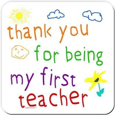 Thank You for Being My First Teacher. Drinks Coaster Mat