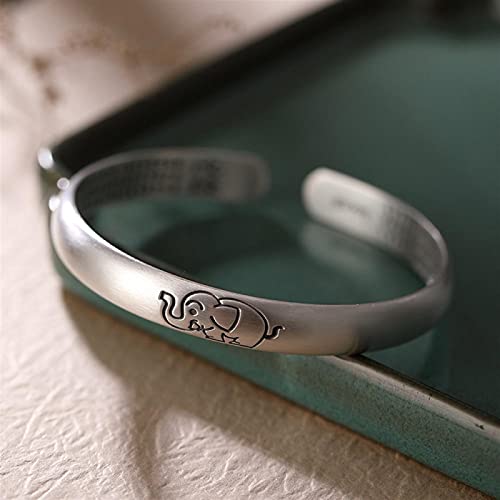 Bijoux femme argent s999 anneau ouvert ajustable bague tendance