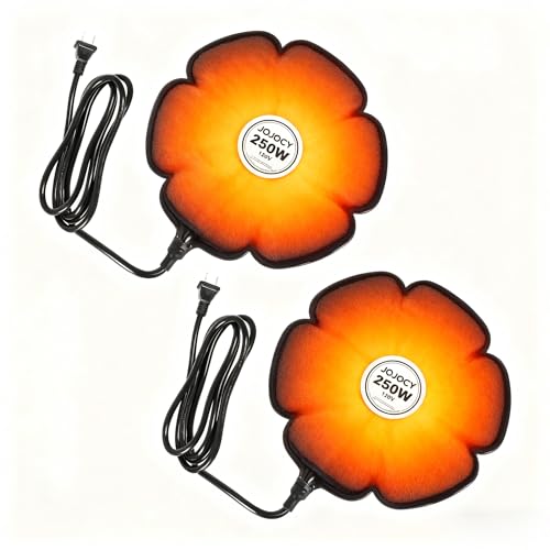 2 PCS Flower Shape 250W Submersible De-Icer for Livestock, Bird Baths, Fish Ponds, Winter Chicken Water Heater Warmer with Thermostat, 6.6ft Power Cord by JOJOCY - Used condition - US$18.59