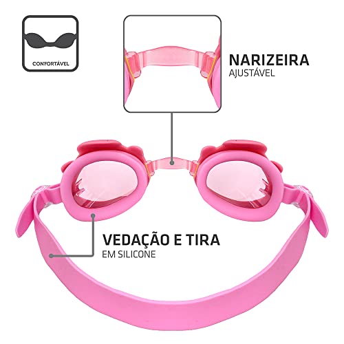Muvin Óculos de Natação Aquarium Kid – Infantil - Antiembaçante – Proteção UV – Tiras e Narizeiras A